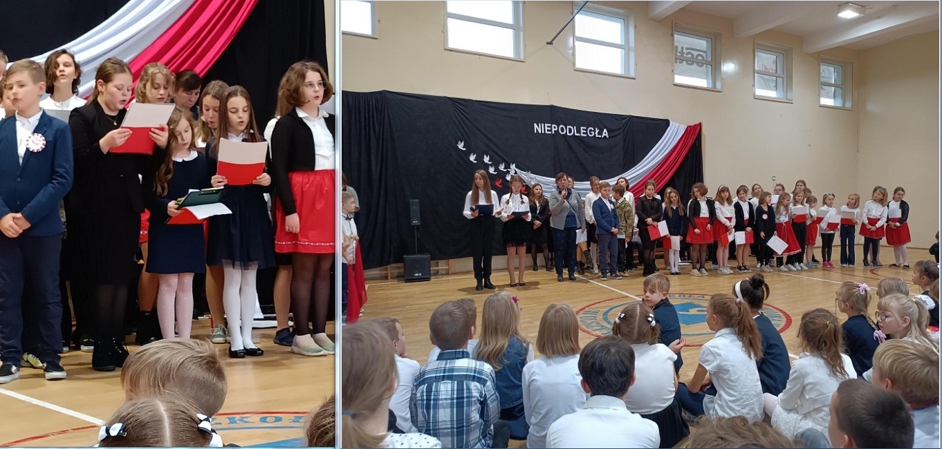 uczniowie podczas występów