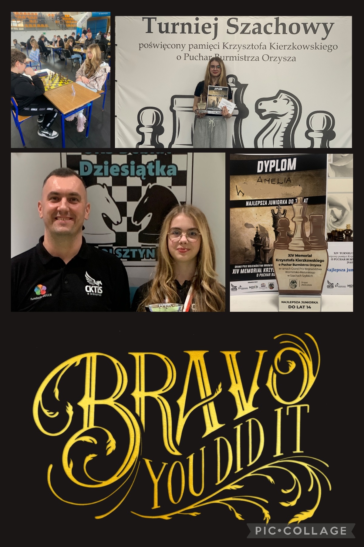 Amelia na zawodach szachowych