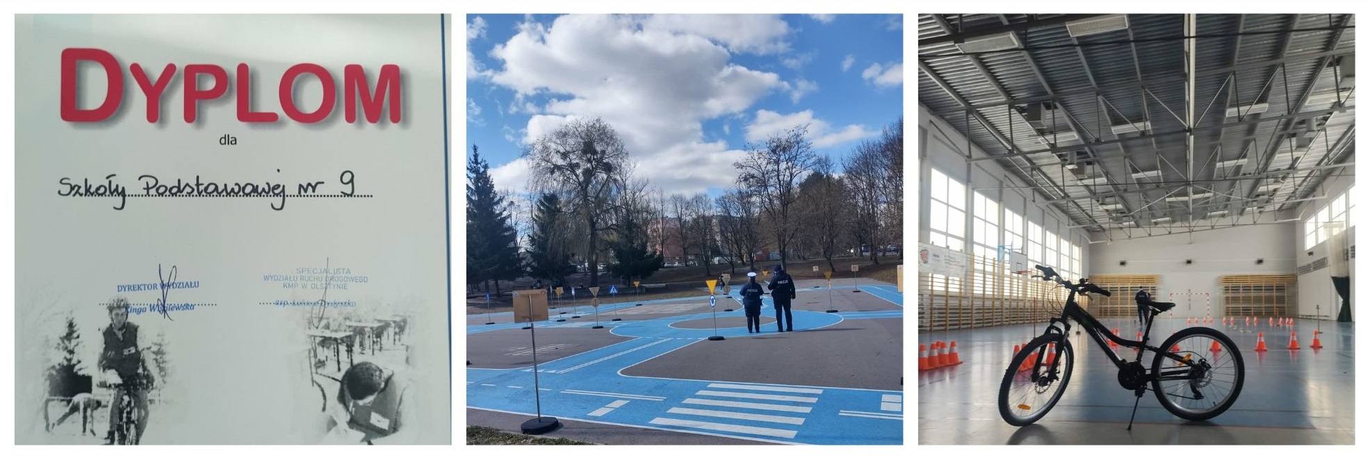 dyplom dla sp  SP9 i rowerowy tor przeszkód