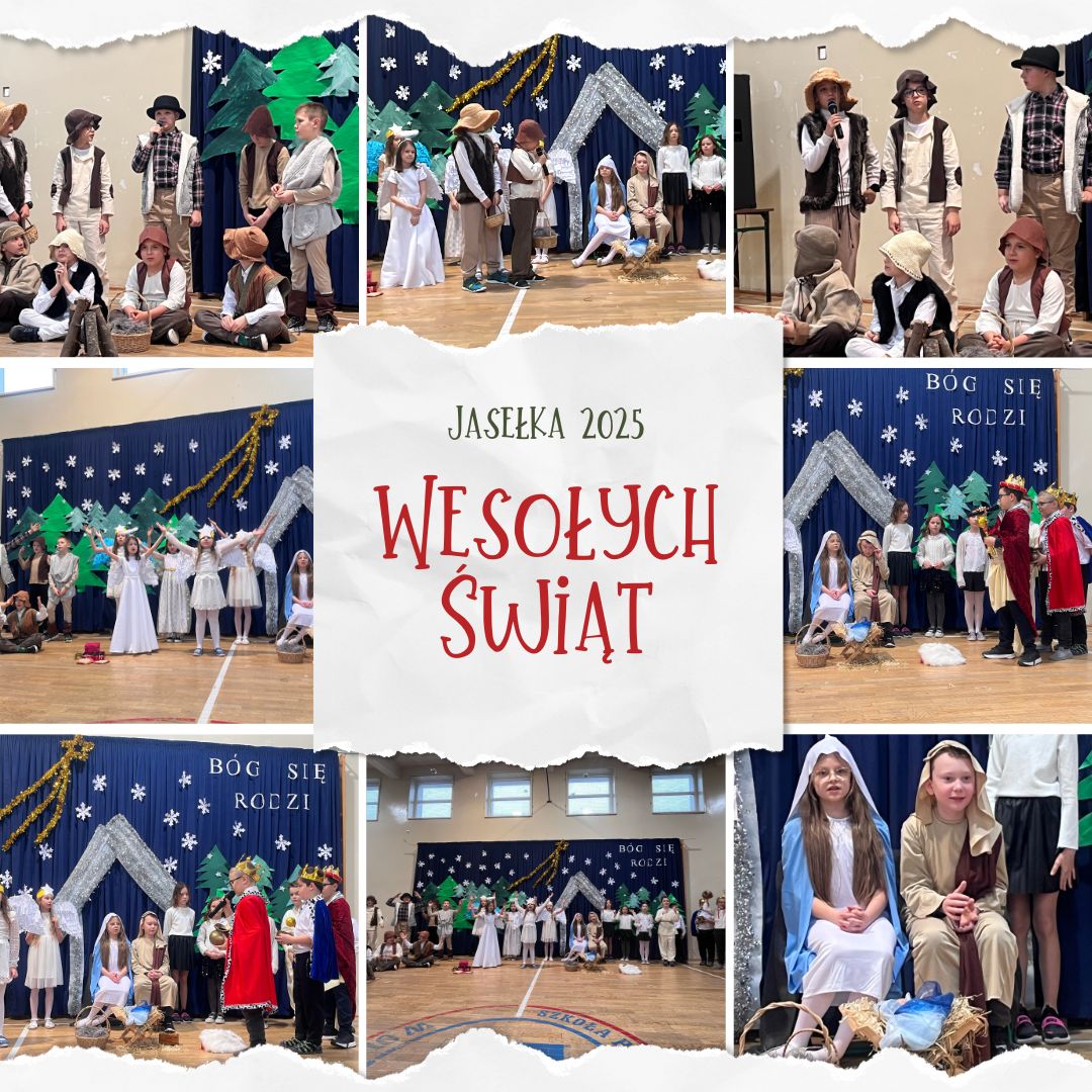 uczniowie klasy 3b w trakcie przedstawiena