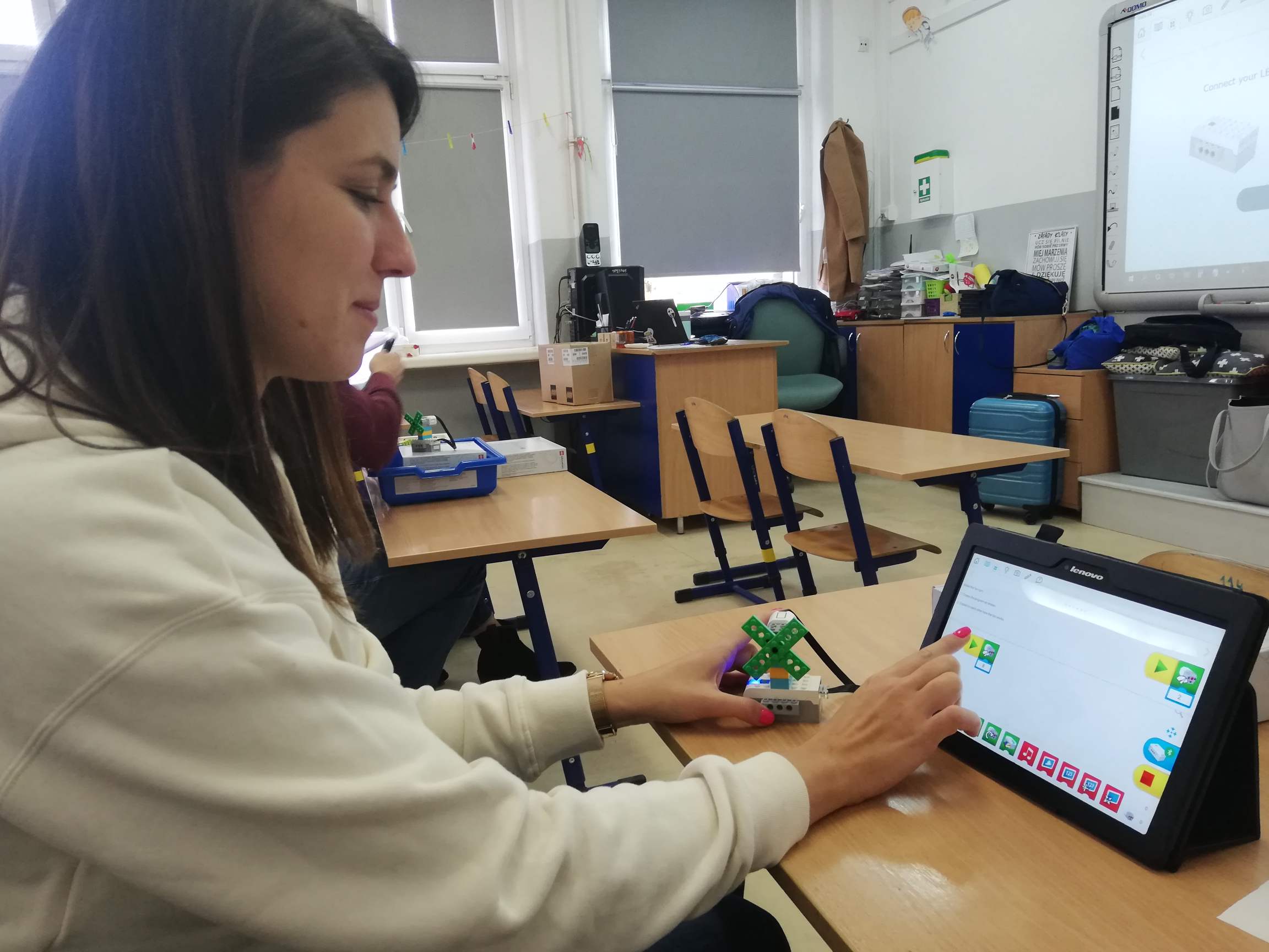 nauczyciele na szkoleniu