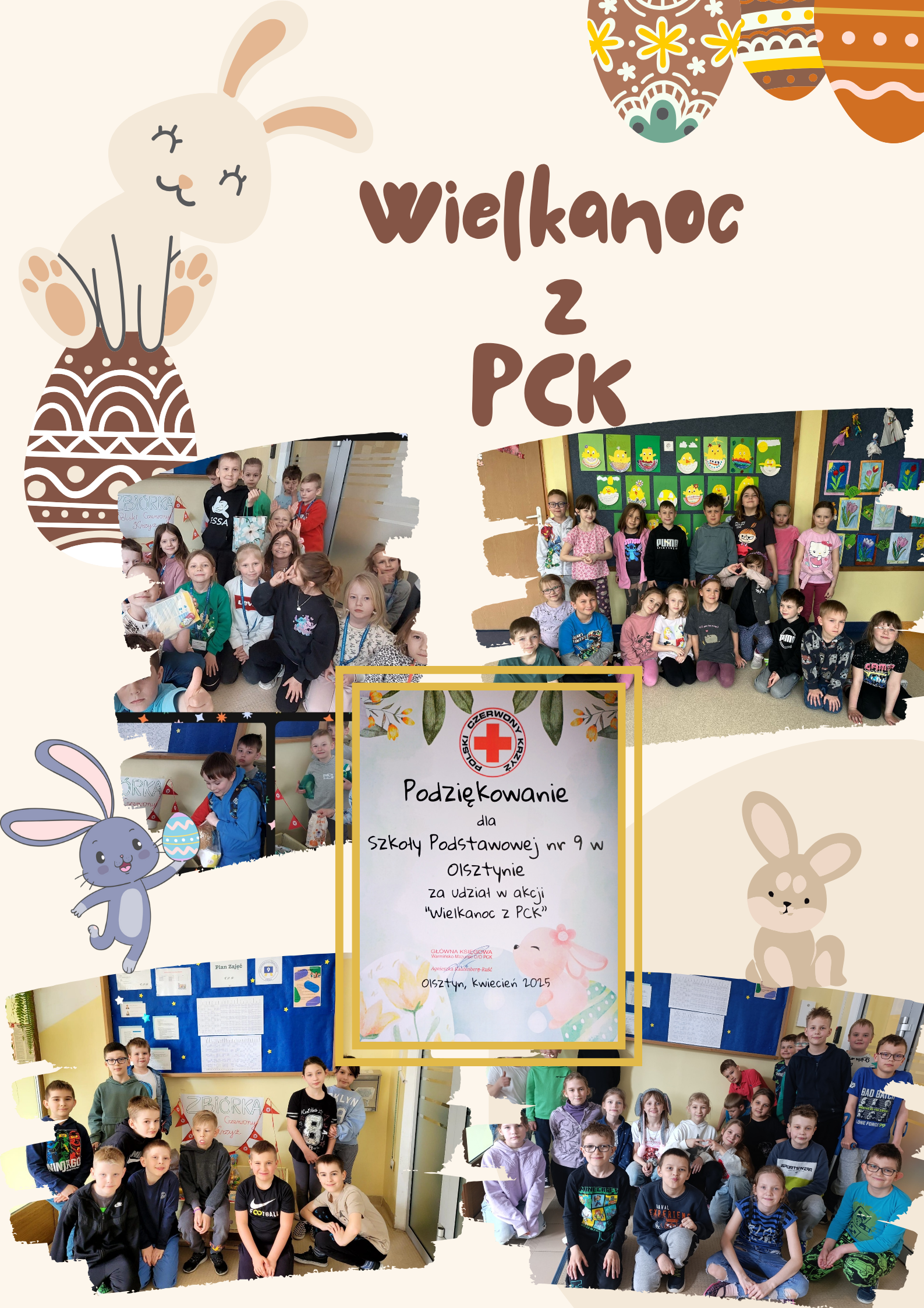 uczniowie biorący udział w akcji Wielkanoc z PCK