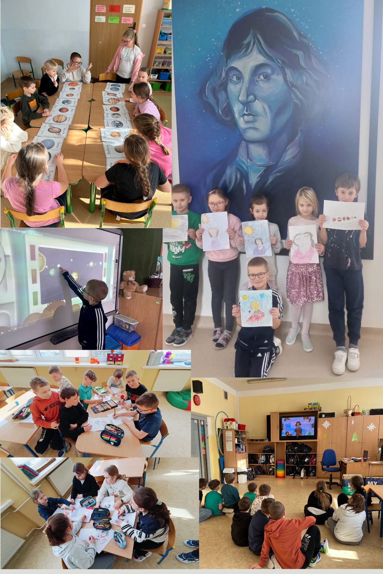 Uczniowie świetlicy podczas 552 rocznicy urodzin Mikołaja Kopernika