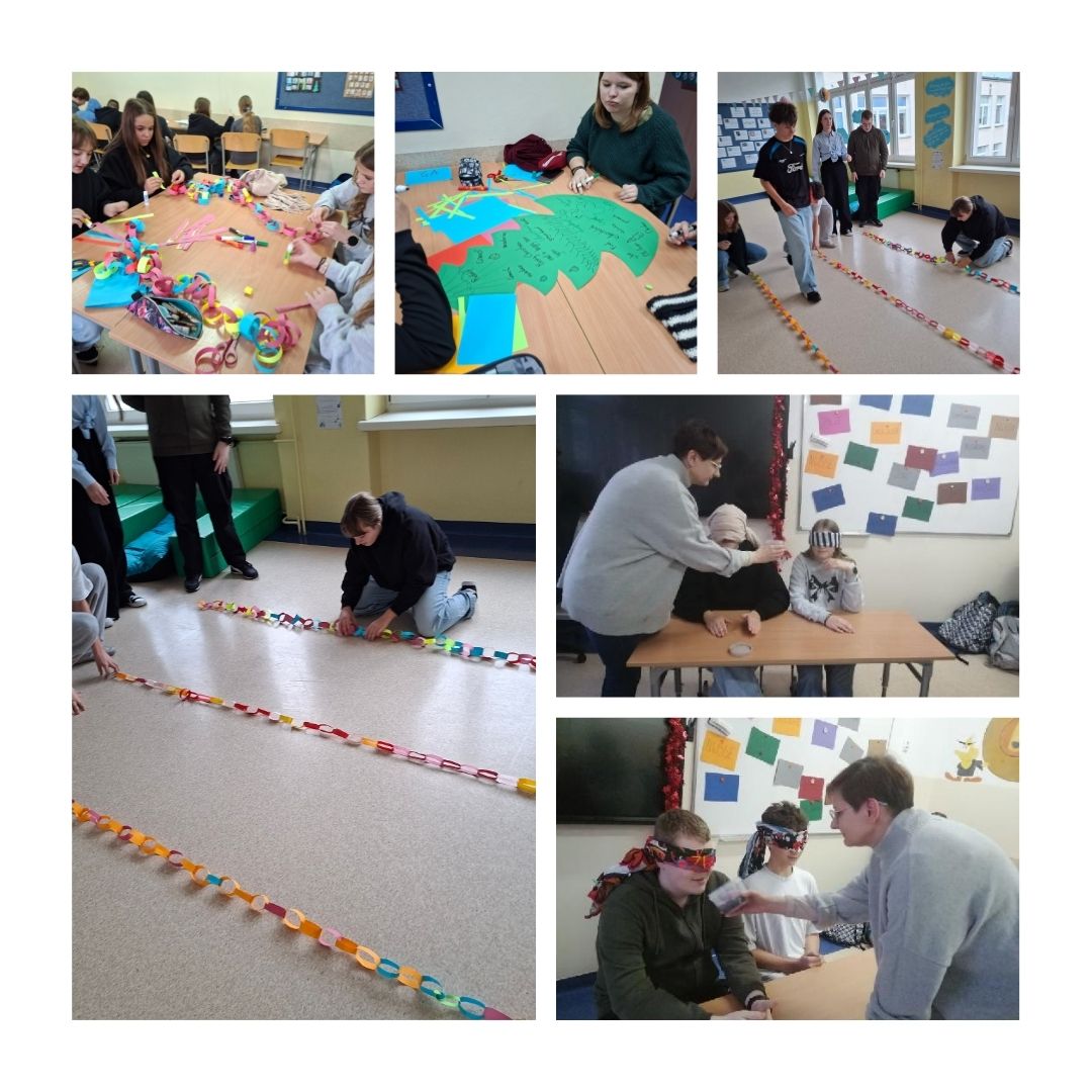 uczestnicy warsztatów bożonarodzeniowych podczas zajęć