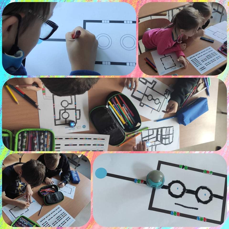 uczniowie poznają ozoboty