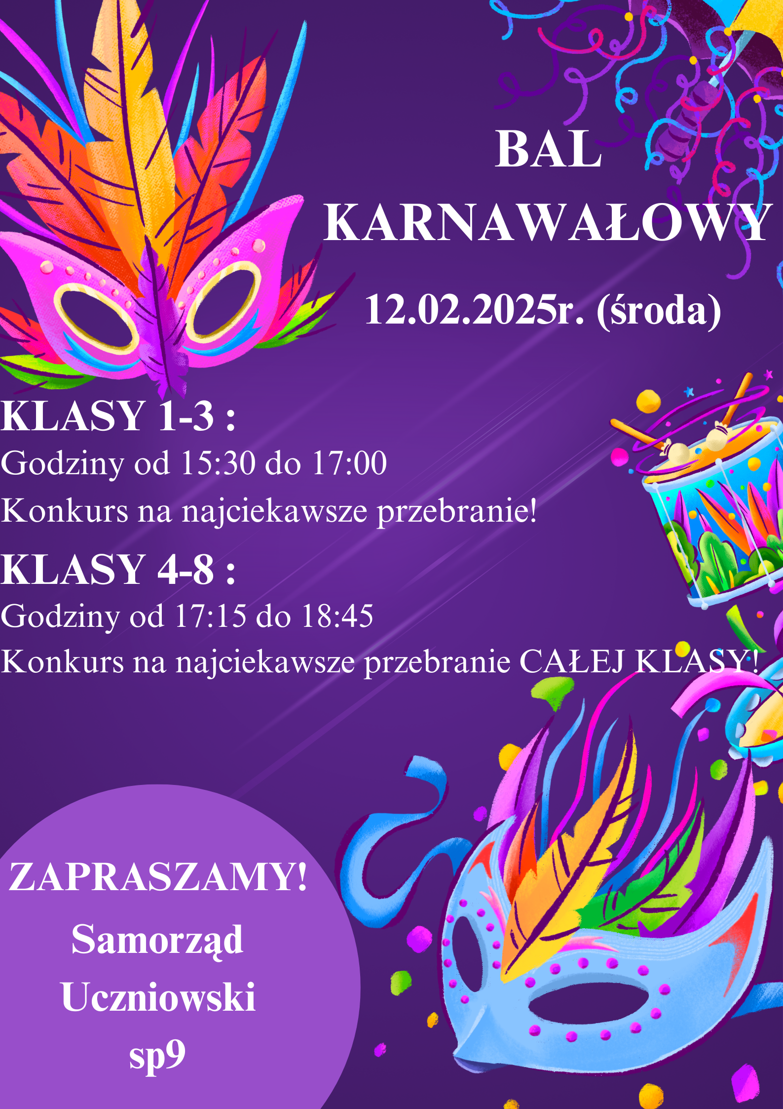 bal karnawałowy 12.02.2025 roku