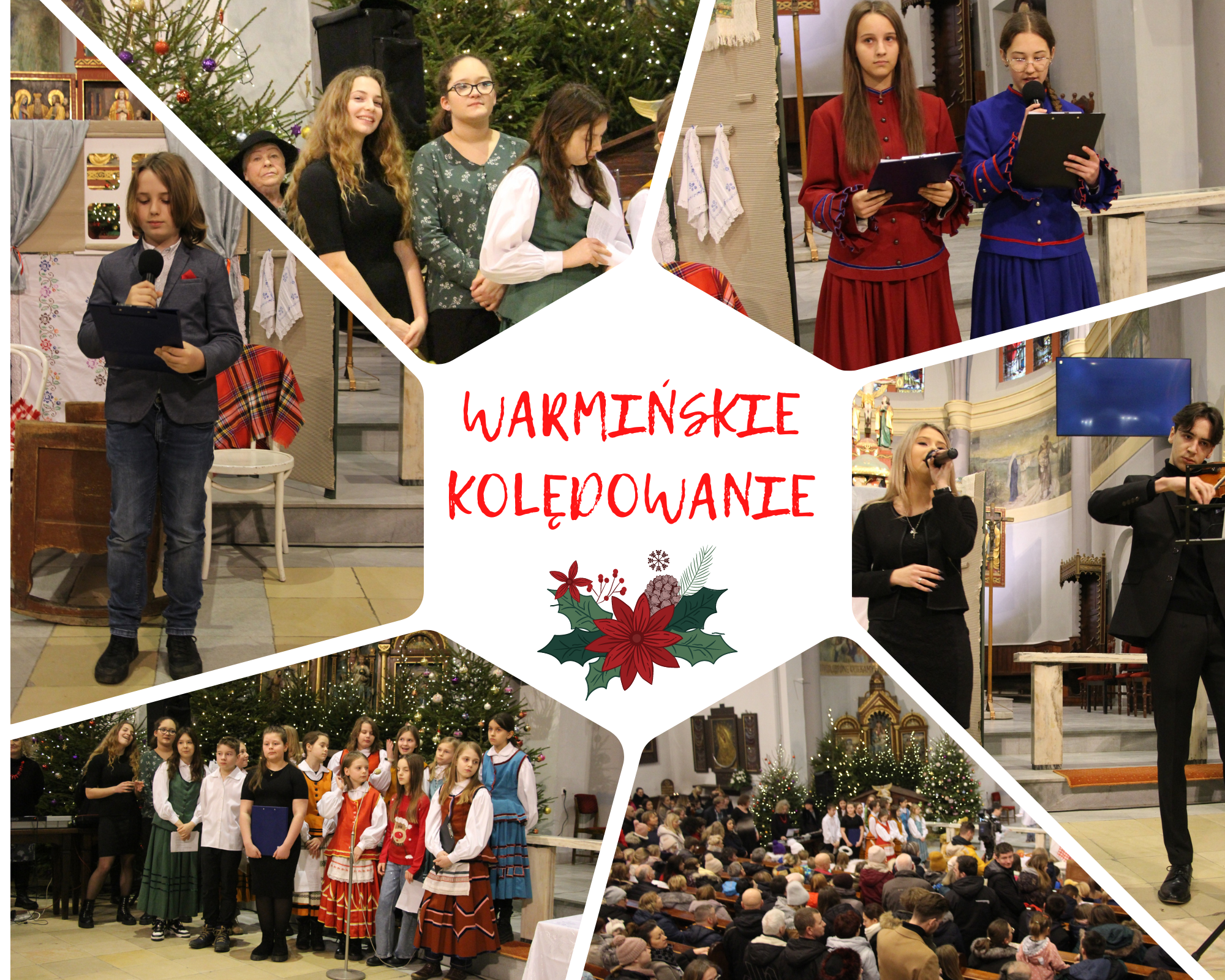uczniowie śpiewają kolędy